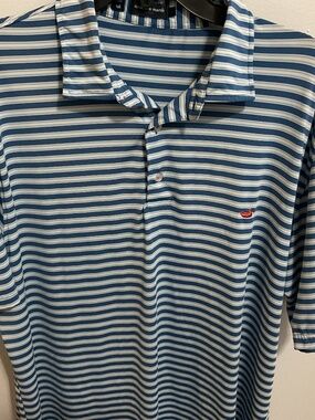 Men’s Southern March Striped Performance Polo Shirt, XL